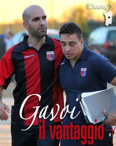 Il difensore Carlo Arrais e il tecnico Franco Cottu
