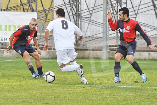 Diego Pala tra Matteo Mura e Matteo Tedde