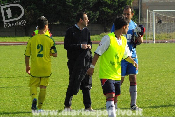 Mister Busanca col portiere Manuel Pierangeli