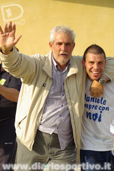 Paolo Fantasia, presidente dell’Ozierese, con Gerolamo Mallau