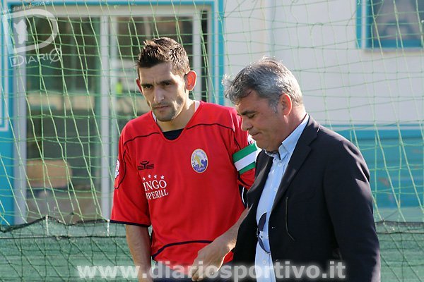 Bruno Frongia con il mister Mereu