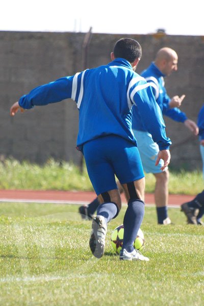 Macomerese-Bittese 0-0 Leo Scanu nel riscaldamento