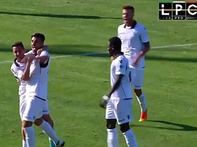 Mirko Miceli gol in Olbia-Livorno