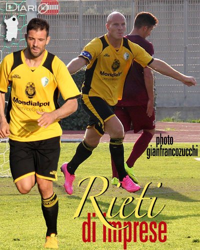 Andrea Sanna e Piotr Branicki, autori dei tre gol al Rieti