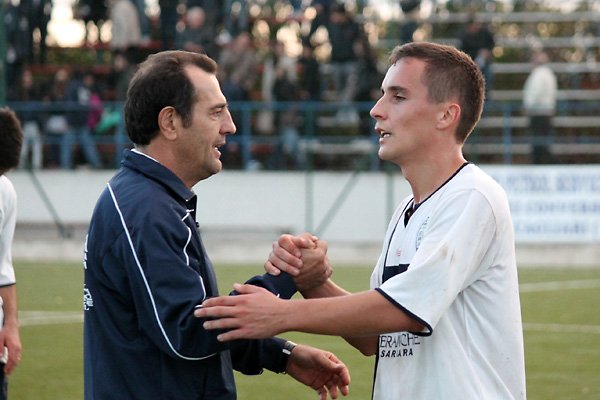 Il tecnico Giuseppe Mura con Alberto Usai