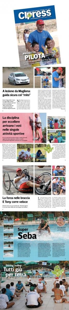 IL CIPress, Magazine dell'evento stampato quotidianamente, racconta le gesta degli atleti