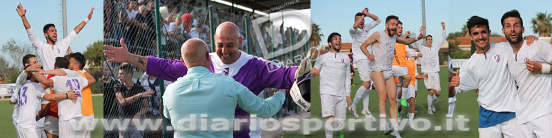 Giuseppe Cocco (1 gol) esulta coi compagni, la felicità di Corsi e Raimo, la dedica di Giorgio Loddo e Del Soldato