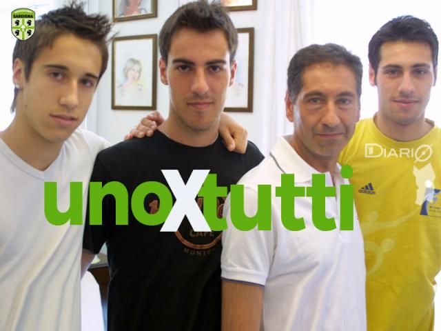 2006, Marcello, Marco e Matteo Mancosu con il padre Mimmo