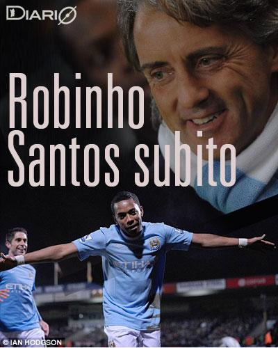 Mancini lo mette da parte, Robinho torna al Santos