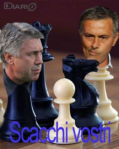 Ancelotti e Mou, partita a scacchi