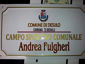 Targa Campo Sportivo Comunale Andrea Fulgheri